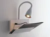 Wandapplikation aus Metall mit flexiblem Leuchtarm und Produktbild-Vorschau 1