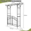 FCH Łuk ogrodowy z drzwiami 122x41x208 cm, metalowy łuk Podgląd zdjęcia produktu 2