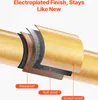 A cross-section diagram showing the layered construction of a product with electroplated finish. Produktbild-Vorschau