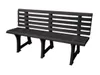 Bank 3 Sitzer aus Kunststoff, anthrazit, 148 cm breit, Produktbild-Vorschau 2