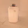 A white electric heater with a silver cap and a red accent is shown from the side. Voir les images du produit