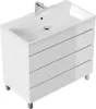 Stand-Badmöbel Waschplatz "Fellini 90" weiß Hochglanz Produktbild-Vorschau 1