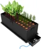 A raised garden bed planter with beets and carrots growing in it, connected to a water pump. Produktbild-Vorschau