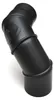 Raik Basic Multibogen 120mm schwarz mit Tür – 4teilig für Produktbild-Vorschau 1