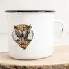 Huuraa Emaille Tasse Böser Tiger Piercing Geschenk Produktbild-Vorschau 1