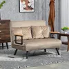 A living room setting with a sofa bed, a dresser, and a side table. Produktbild-Vorschau