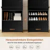 FABATO 7-stufiger Schuhschrank mit Tür – Platz für 28 Paar Produktbild-Vorschau 6