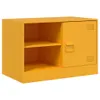 Möbel TV-Schrank Senfgelb 67x39x44 cm Stahl - TV-Schränke Produktbild-Vorschau 2
