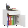 vidaXL Szafka na kółkach biała 45x38x54 cm materiał Podgląd zdjęcia produktu 7