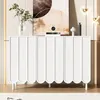 Komoda – 120 x 35 x 80 cm, biała – drzwi z falistym wzorem Podgląd zdjęcia produktu 6
