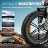 Klappbares 20 Zoll Fatbike E-Bike mit abnehmbarem Akku und Produktbild-Vorschau 10