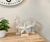 Holz Skulptur Seepferdchen 13 x 34cm weiß-braun Dekofigur Produktbild-Vorschau 4