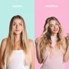 Vorher-Nachher-Vergleich der Haare einer Frau, links glattes blondes Haar und rechts welliges blondes Haar Produktbild-Vorschau