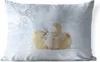 MuchoWow® Outdoor Kissen - Eisbär - Schnee - Tiere - 60x40 Produktbild-Vorschau 1