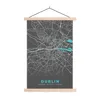MuchoWow® Textilposter Dublin - Stadtplan - Karte - Blau Produktbild-Vorschau 1