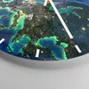 Wanduhr - Rund - Glasuhr - Nacht raum welt ansicht - Produktbild-Vorschau 5