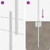 vidaXL Palo di recinzione 11 pezzi argento 140 cm acciaio Anteprima dell’immagine prodotto 7