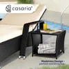 Casaria Table d'appoint en polyrotin Noir plateau de table Voir les images du produit 2