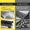 Doppelrollo Fenster ohne Bohren Zevra 90x120cm Hellgrau Produktbild-Vorschau 4