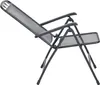 A single gray folding lounge chair is shown against a white background. Produktbild-Vorschau