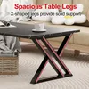 Huhote Couchtisch rechteckig Schwarz Metallrahmen 100 x 40 Produktbild-Vorschau 6