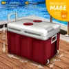 tillvex Kühlbox elektrisch 40L Rot mit Rollen | Produktbild-Vorschau 4