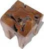 The Living Store Tabouret bois massif teck Voir les images du produit 6