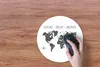 MuchoWow® Mauspad Mousepad Weltkarte - Kompass - Zitat Produktbild-Vorschau 3