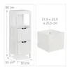Relaxdays Badezimmerschrank, Landhausstil, HBT: 90 x 30 x Produktbild-Vorschau 4