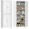 HOMCOM Badezimmerschrank 170 cm hoch mit verstellbaren Produktbild-Vorschau 1