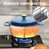 FCH Gusseisen Topf 26cm - 5QT-4.6L Emaille Bräter mit Produktbild-Vorschau 9