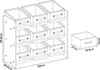 Detský regál "Boiro" s 9 skladacími boxmi 60 x 62 x 30 cm s Náhľad obrázku produktu 4