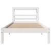 Massivholzbett ohne Matratze Weiß 75x190 cm Kiefernholz Produktbild-Vorschau 4
