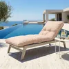 Coussin bain de soleil 185 x55cm Beige clair Voir les images du produit 2