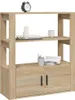vidaXL Příborník Sonoma Dub 80x30x90 cm výrobek ze dřeva Náhled obrázku produktu 4