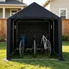 COSTWAY fietsschuur, waterdicht, tuinhuis met rolluikdeur, Productafbeelding-voorbeeld 2