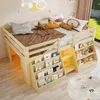 Halbhochbett 140 x 200 cm mit LED-Beleuchtung, offenen Produktbild-Vorschau 3