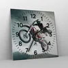 Wanduhr - Quadrat - Glasuhr - Motor Sport Helm - 40x40cm - Produktbild-Vorschau 4