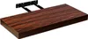 A dark wood floating shelf with black metal brackets, shown against a white background. Náhled obrázku produktu