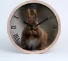 Holzuhr 30fi cm wanduhr - schwarze Spitzen - Eichhörnchen Produktbild-Vorschau 1