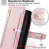 Close-up of a pink phone case with magnetic closure and card slots, highlighting its features. Produktbild-Vorschau