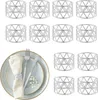 Súprava 12 krúžkov na obrúsky - kovový geometrický dizajn Náhľad obrázku produktu 6