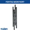 A black metal wall-mounted coat rack with eight hooks, presented against a white background. Anteprima dell’immagine prodotto