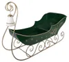 Clayre & Eef kerstdecoratie: slee, 141x60x92 cm, groen, Productafbeelding-voorbeeld 4