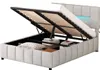 Doppelbett(140x200cm,Grau)Polsterbett,Familienbett,Plattform Produktbild-Vorschau 1
