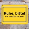 Ruhe bitte Metallschild XXL in 28x38 cm mit Spruch Wir sind Produktbild-Vorschau 2