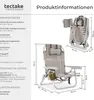 tectake® Aluminium Strandstuhl Coral klappbar, mit Produktbild-Vorschau 5