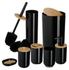 Relaxdays 10051136_46, Černá, Dřevo, Bamboo, Plast, Volně Náhled obrázku produktu 10