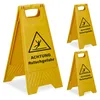 Relaxdays Waarschuwingsbord "Let op, gladde vloer", set van Productafbeelding-voorbeeld 1