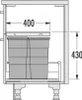 Popelnice Hailo 3301681 Allegro 430, sada 2x13 + 28 litrů, Náhled obrázku produktu 11